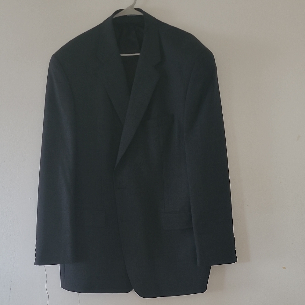 Chaps Ralph Lauren Suit Coat Classic Notched Lapel Size 48 T